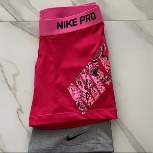 2 Pack, Nike Pro Shorts Size M